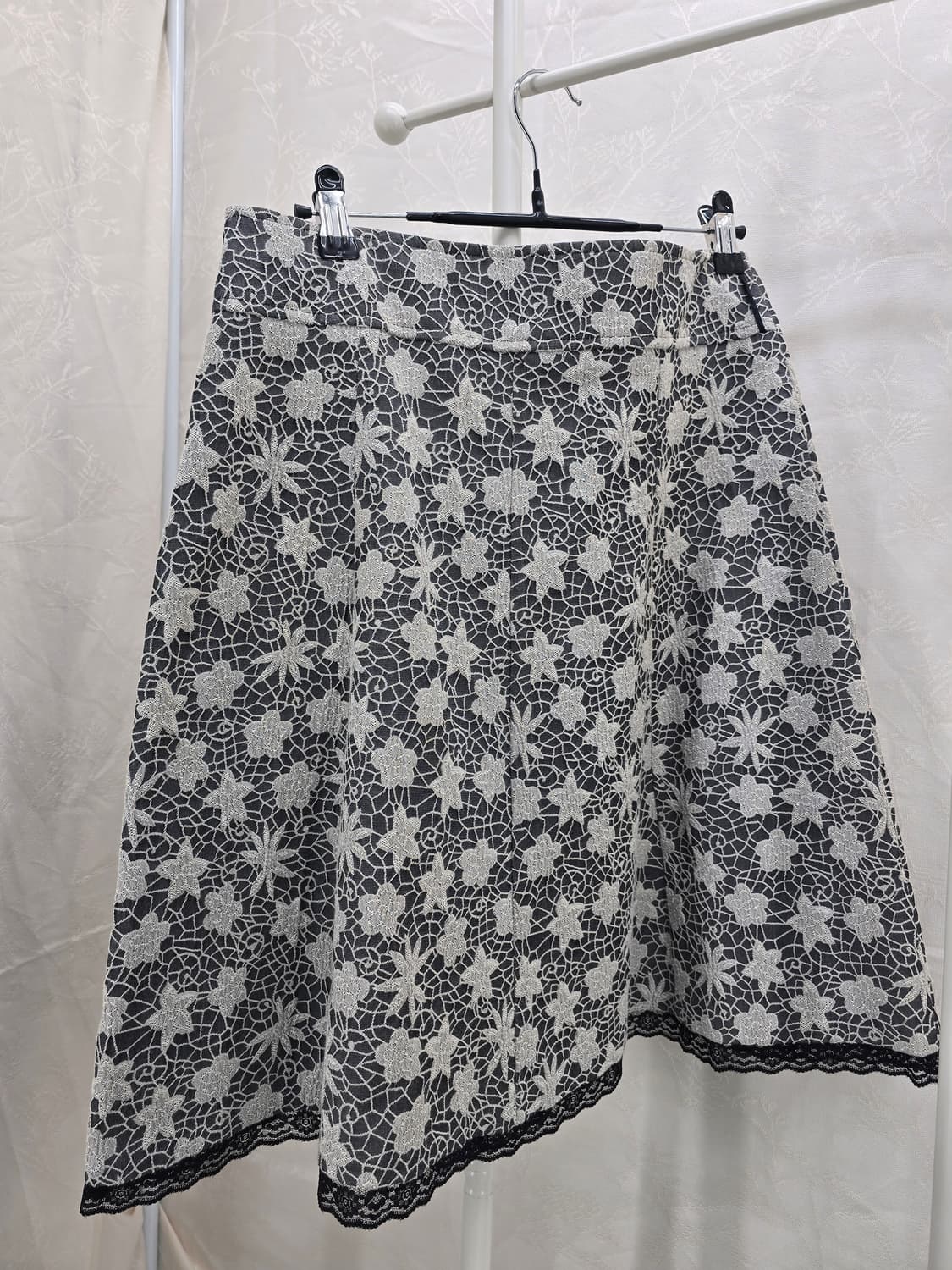 플라워 레이스 플레어 스커트 상품이미지1