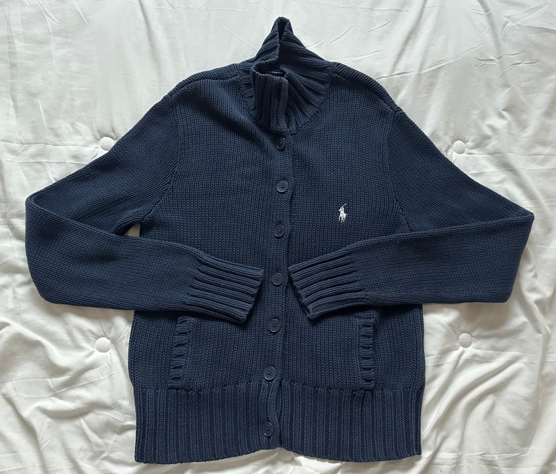 Polo 폴로 랄프로렌 스포츠 버튼니트 하이넥 가디건 L 상품이미지1