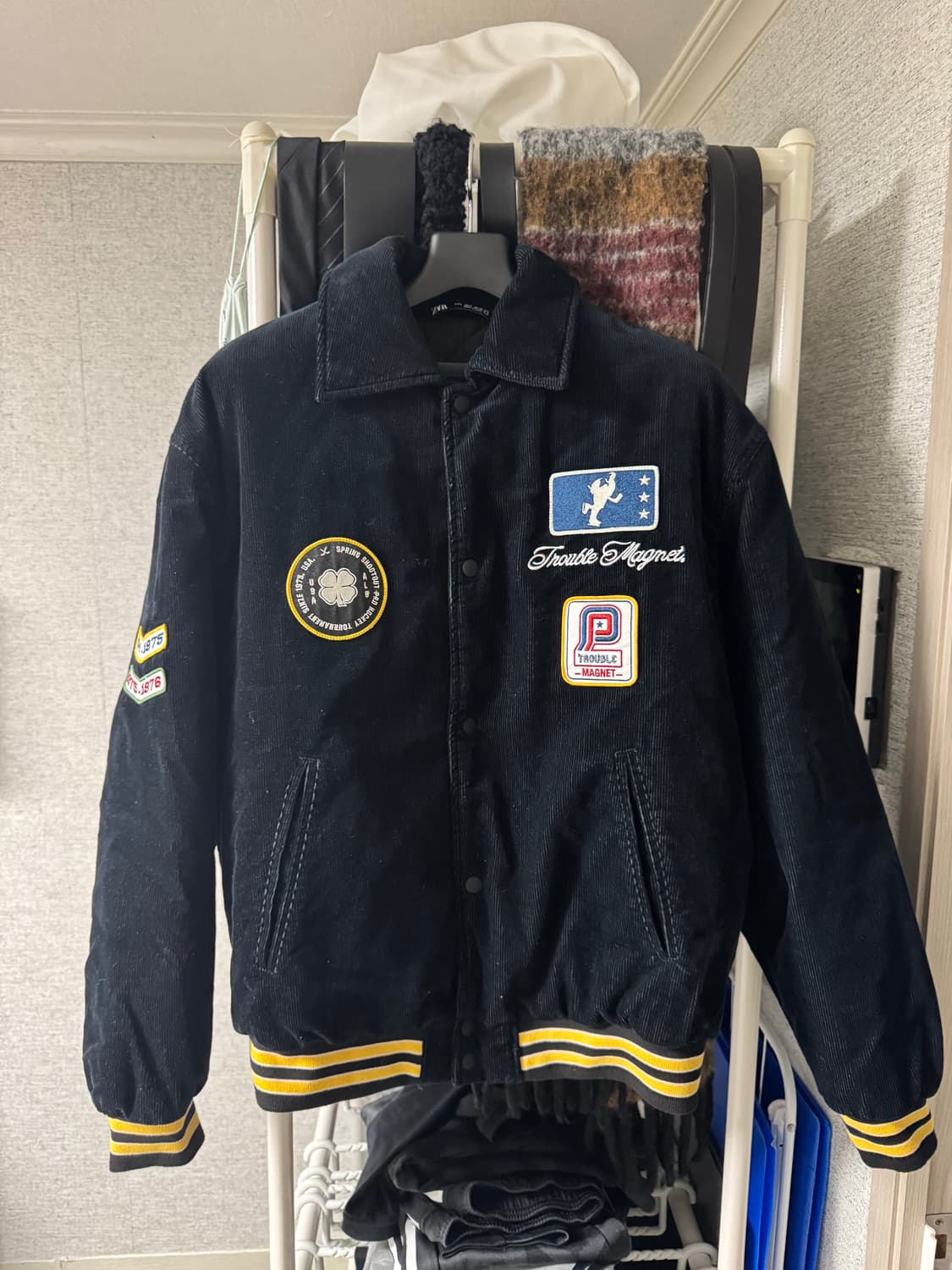 자라 패치워크 봄버 자켓 S 상품이미지1