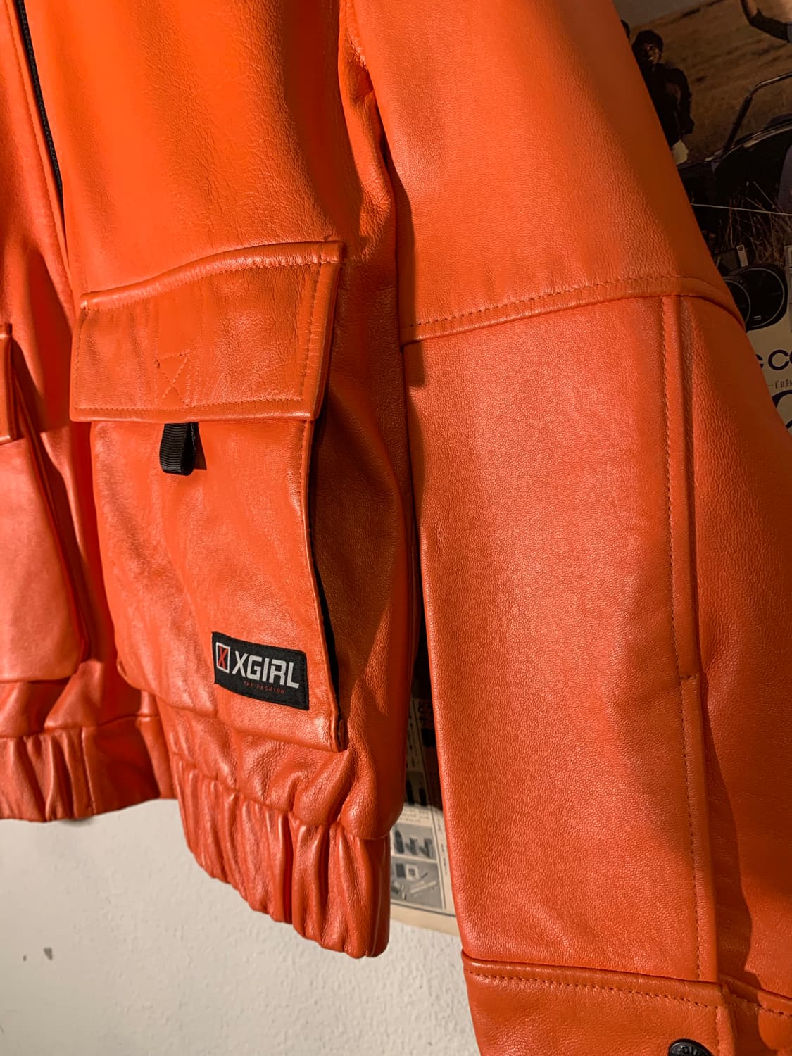 엑스걸 오렌지 폭스레더 자켓 상품이미지3