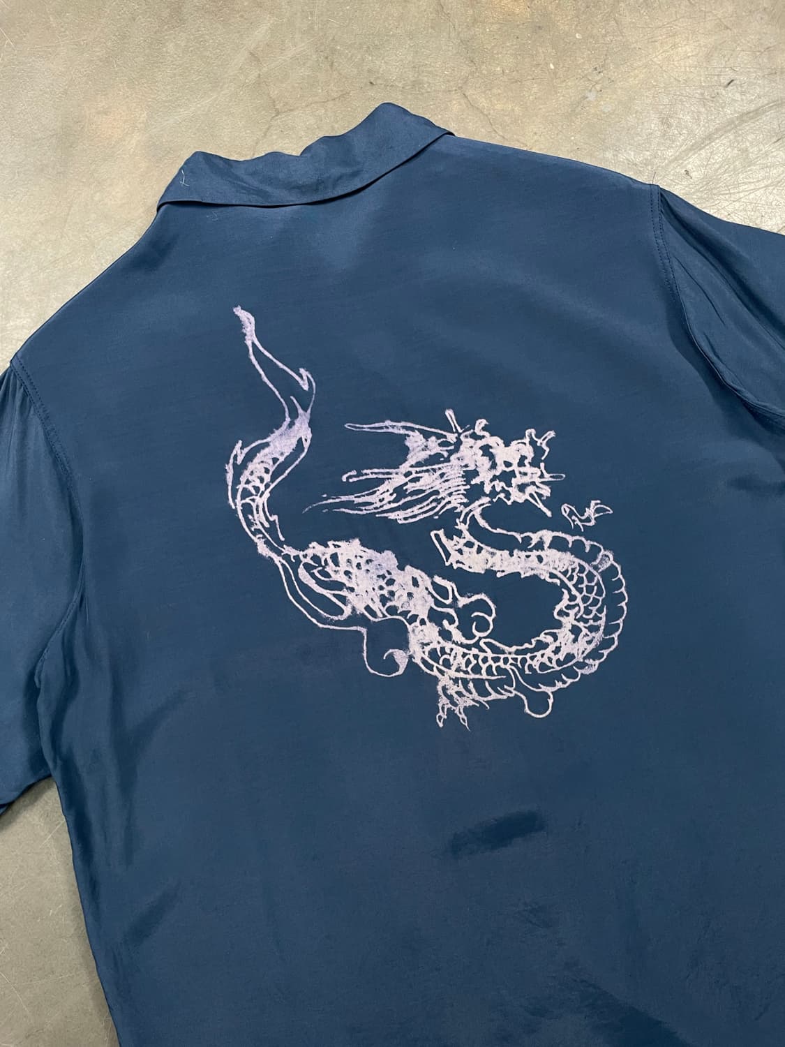 Vtg 오리엔탈 레이온 반팔 셔츠 상품이미지7