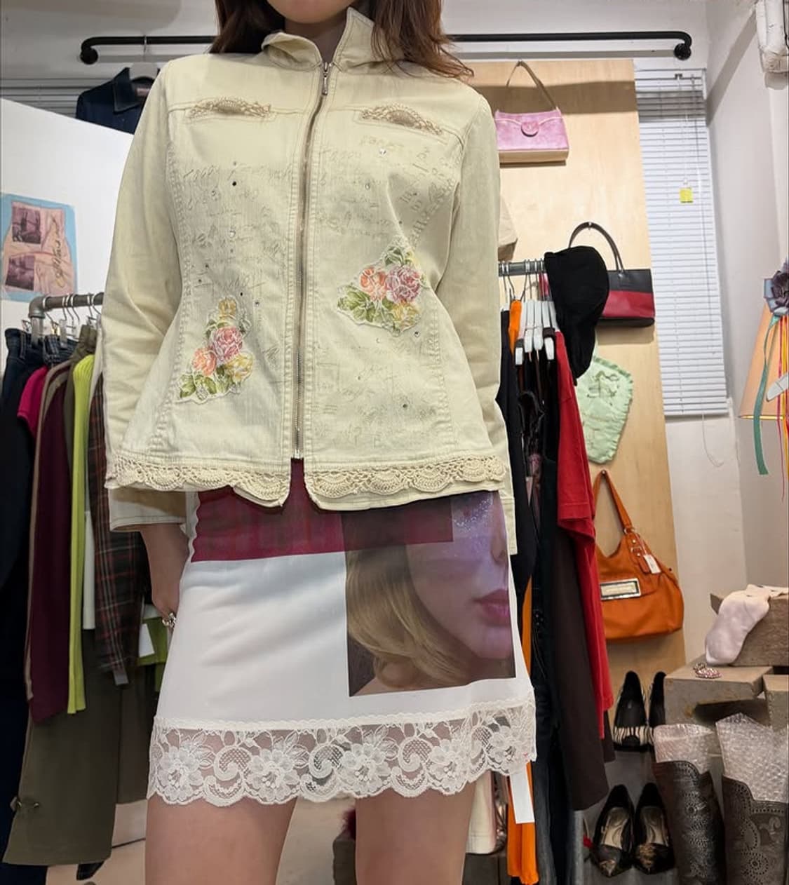 아이디빈티지 id빈티지 프린팅+자켓 셋업 판매 상품이미지1