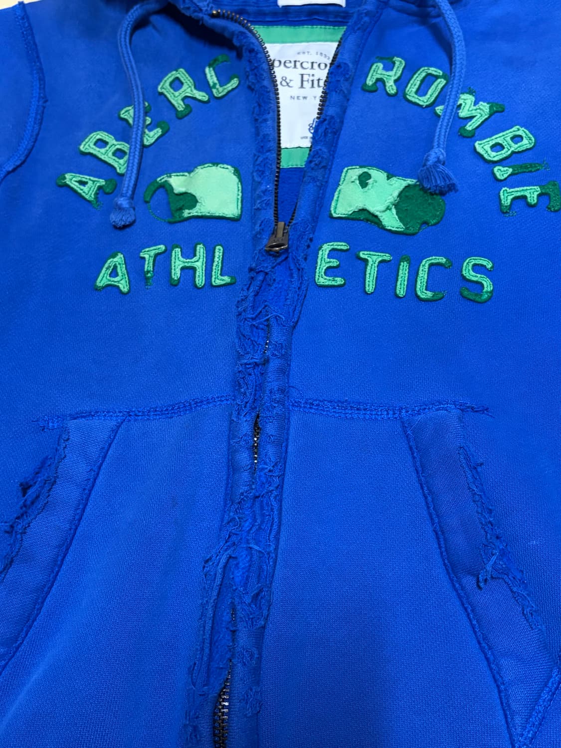 아베크롬비 슬림핏 워싱 기모 후드집업 S 상품이미지3