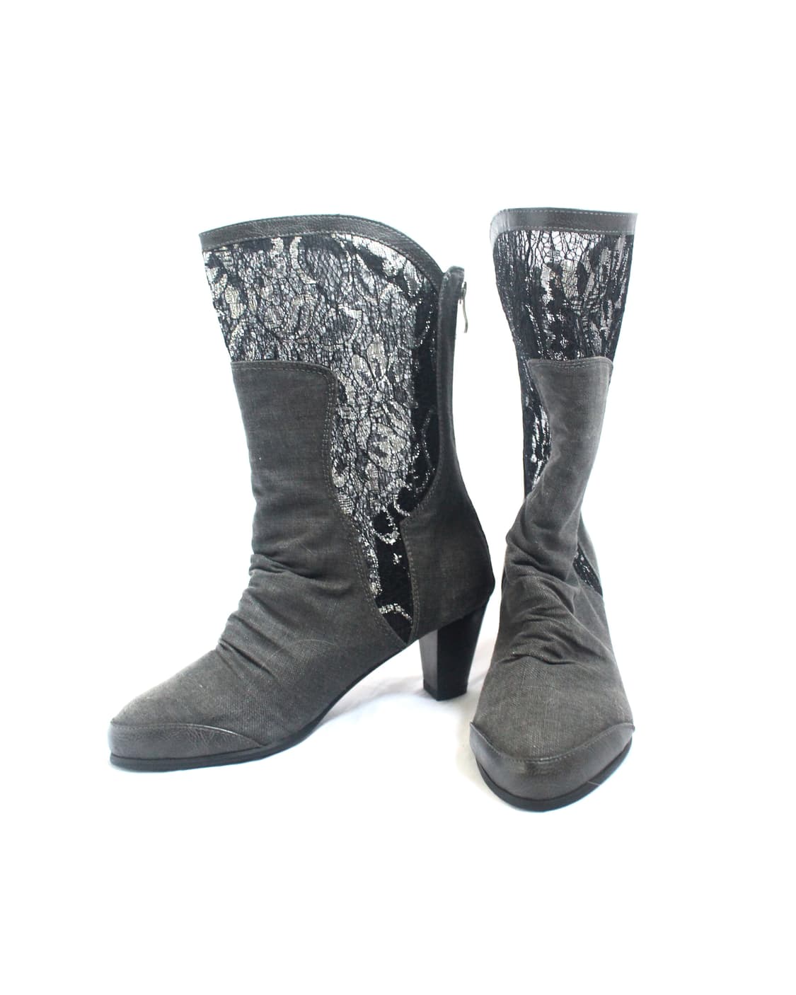 Summer lace layered linen heel BooTs 상품이미지3