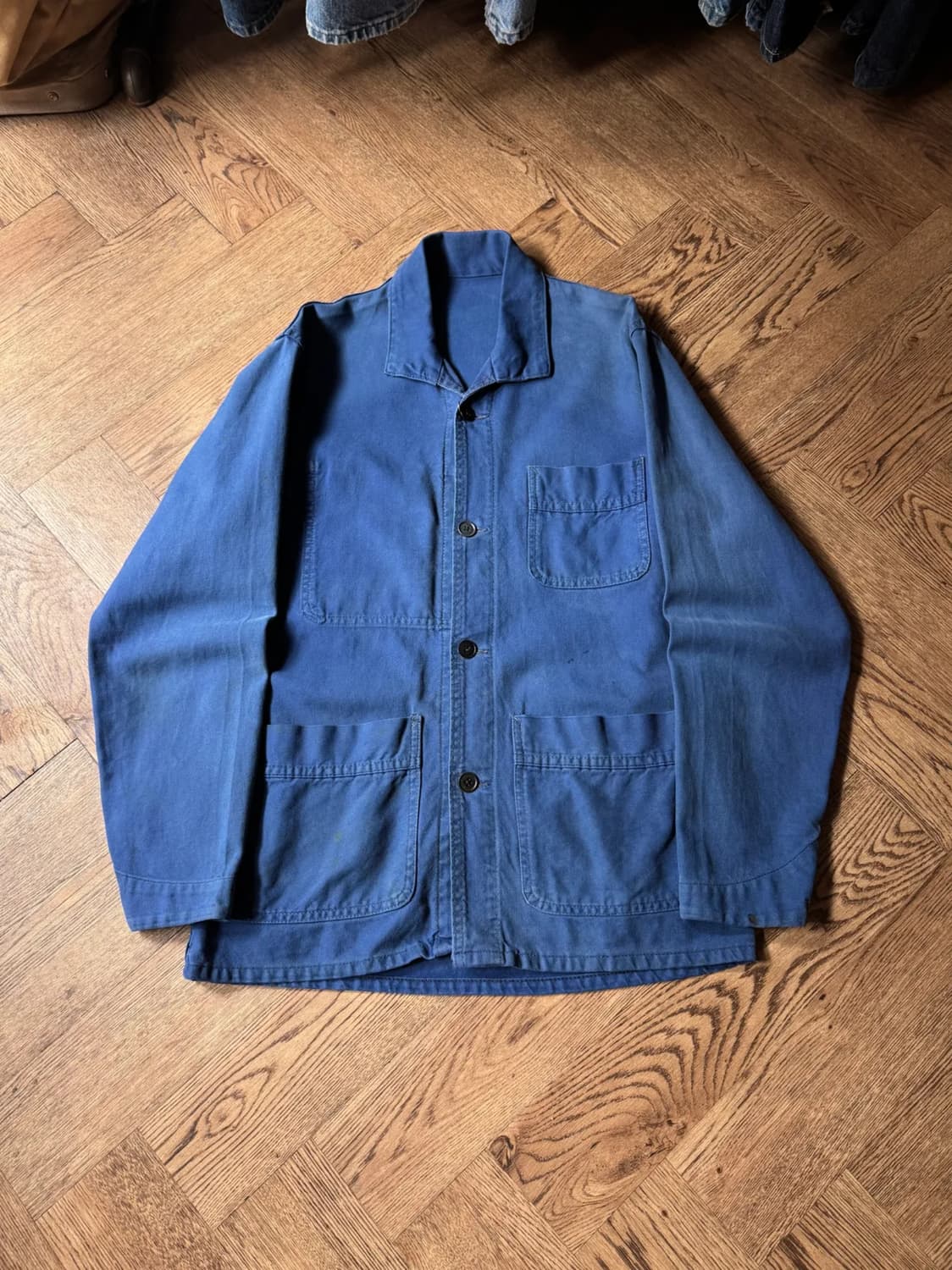 [M]빈티지 페이딩 3포켓 프렌치 워크 자켓 상품이미지1