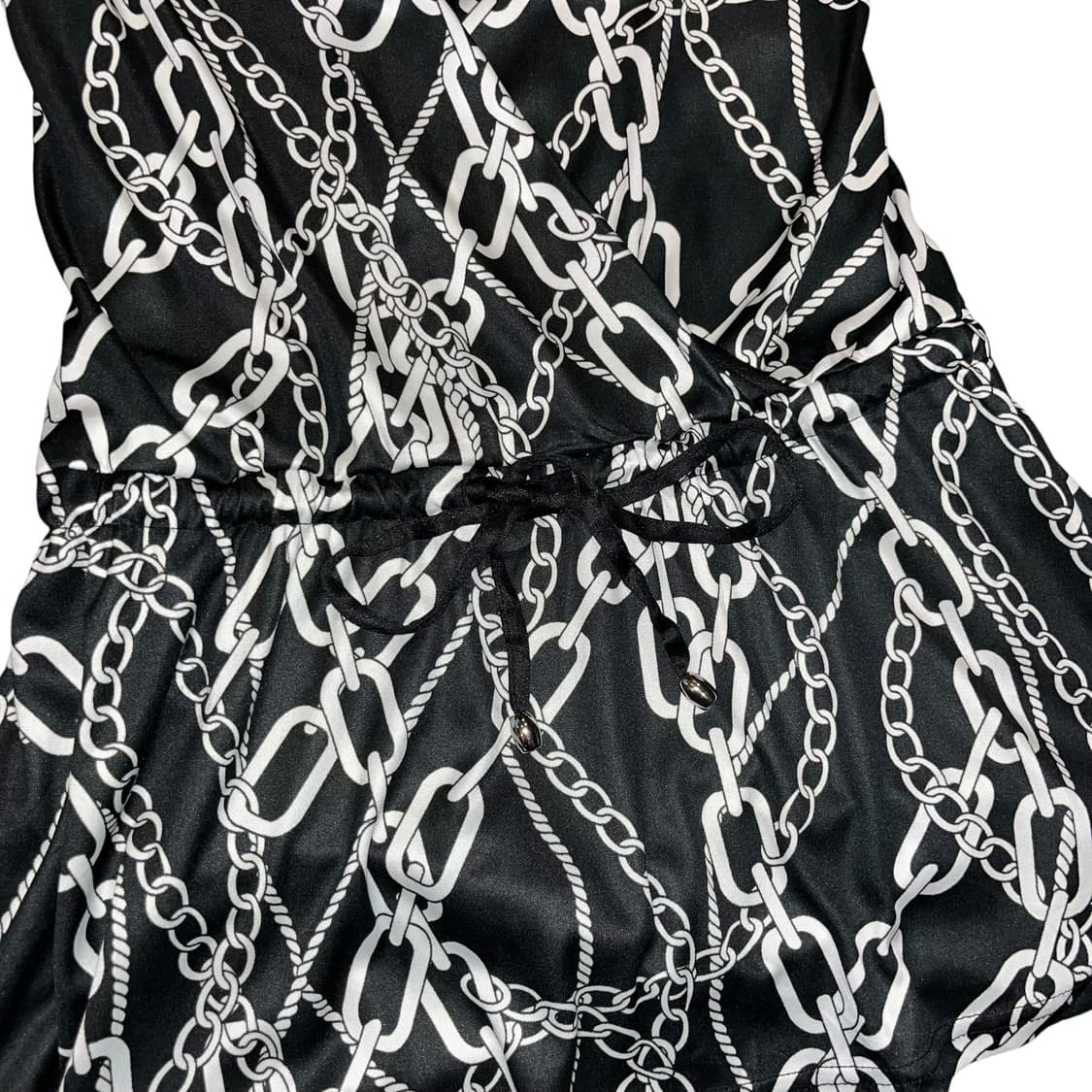 CECIL McBEE 세실맥비 체인프린팅 홀터넥 바디슈트 갸루y2k 상품이미지4