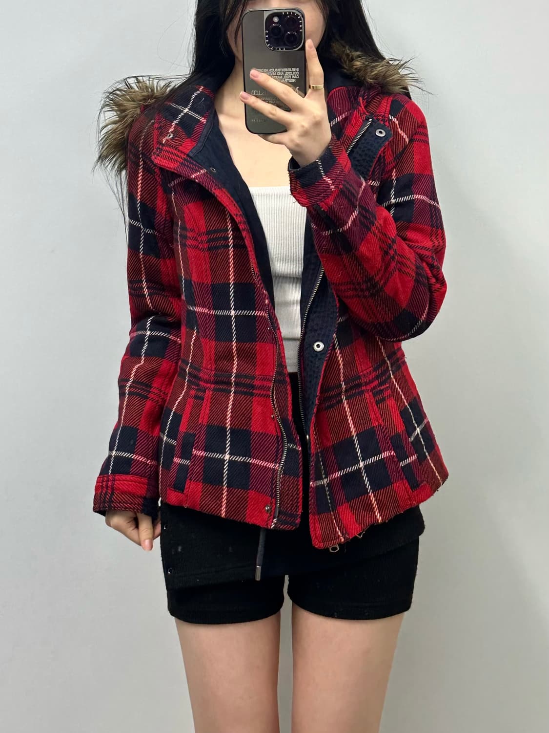 아베크롬비 y2k 와투케 체크 울프죠 울 자켓 상품이미지2