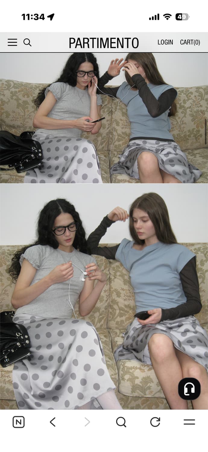 파르티멘토우먼 도트 드레스 상품이미지3