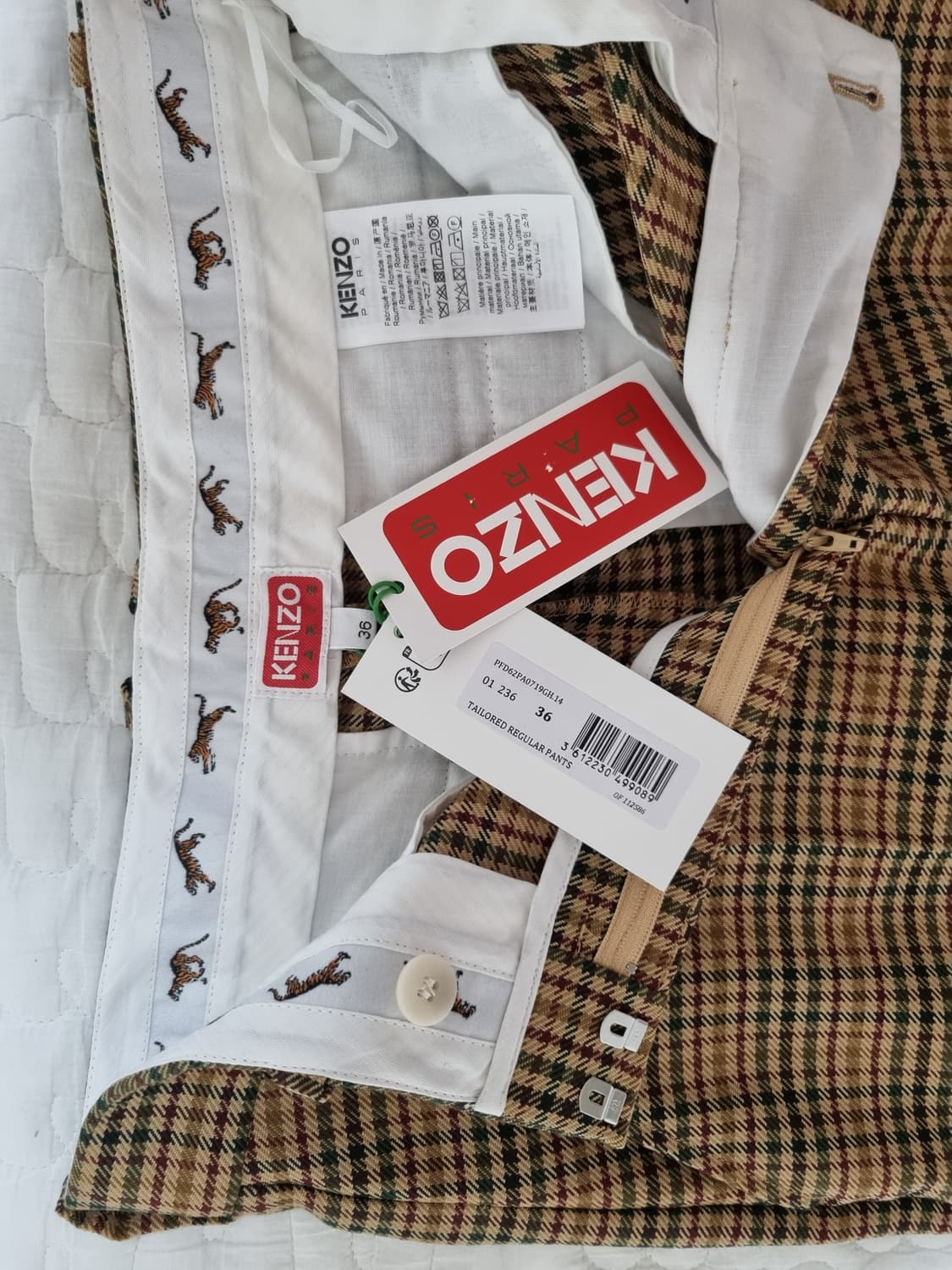 Kenzo 23FW 체크 트라우저 상품이미지6