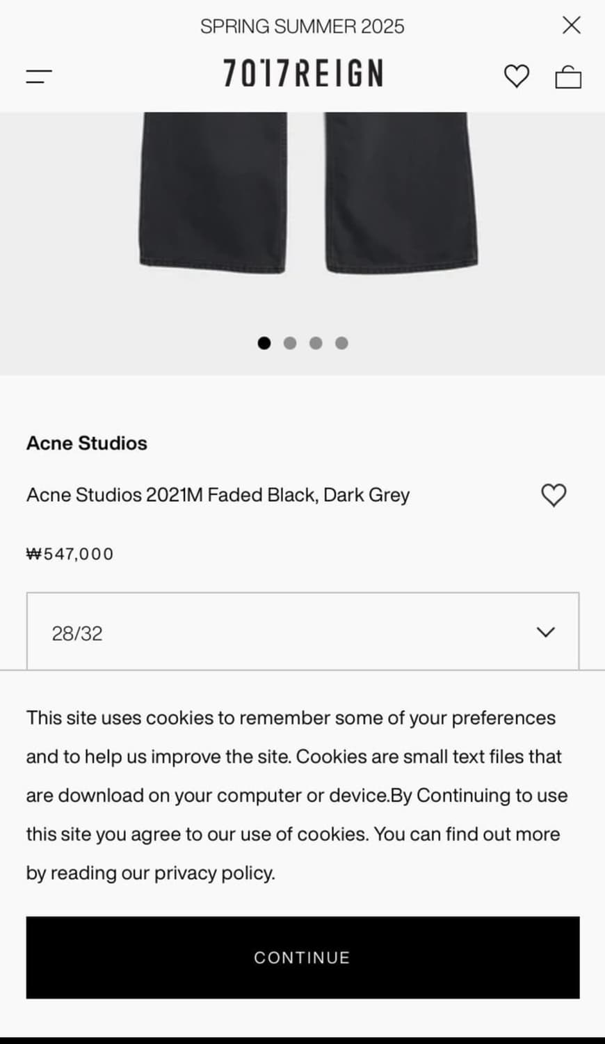 Acne Studio 2021 Mens Denim Pants 상품이미지5