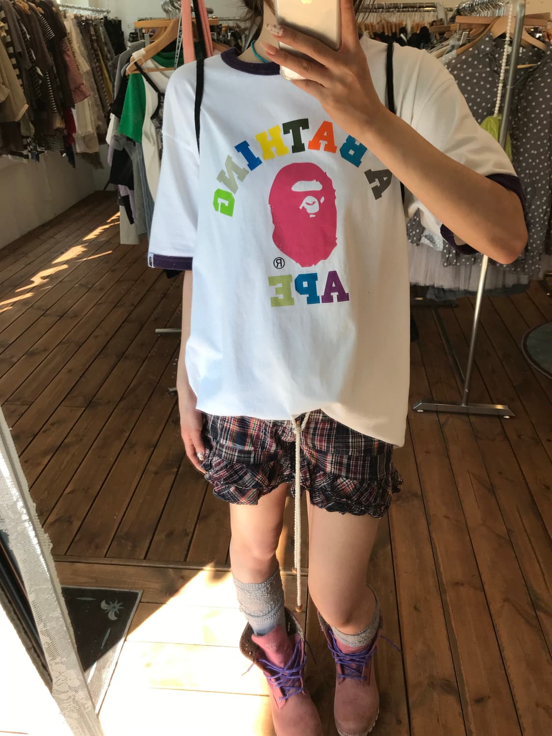 베이프 보라 링거 반팔티셔츠 상품이미지2