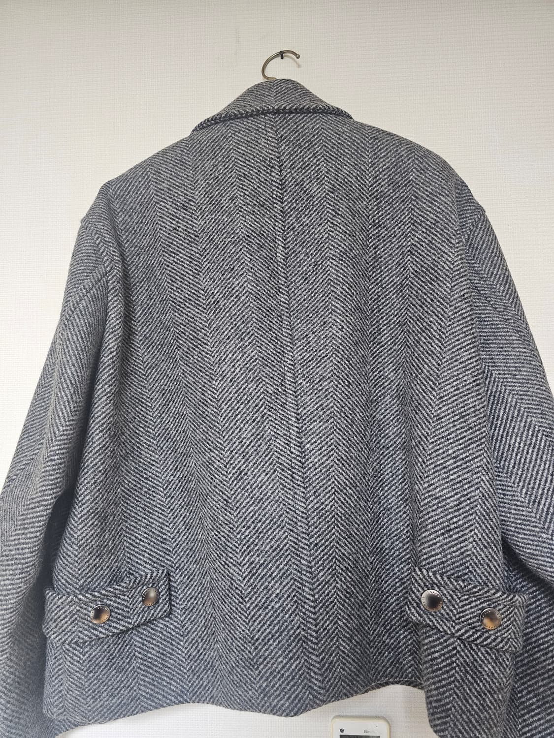 솔리드옴므 솔옴 헤링본 블루종 자켓 52 사이즈 상품이미지2