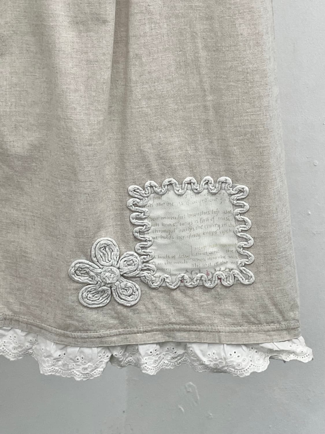 모리 베이지 패치 롱스커트 상품이미지8