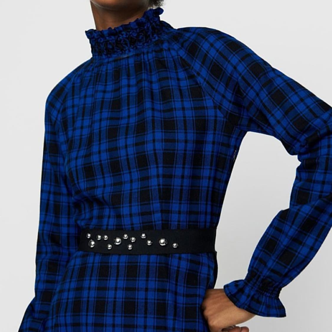 마쥬(maje) RIVINE 체크벨티드원피스 44 새상품 상품이미지2