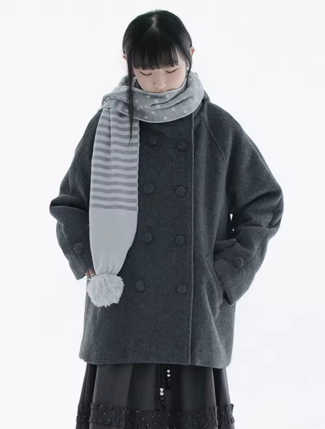 빈티지 울 코트 (차콜) 상품이미지1