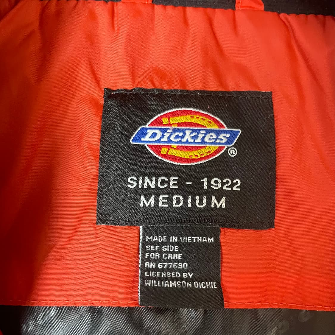 디키즈 경량 퀄팅 오렌지 조끼집업 베스트 M 상품이미지4