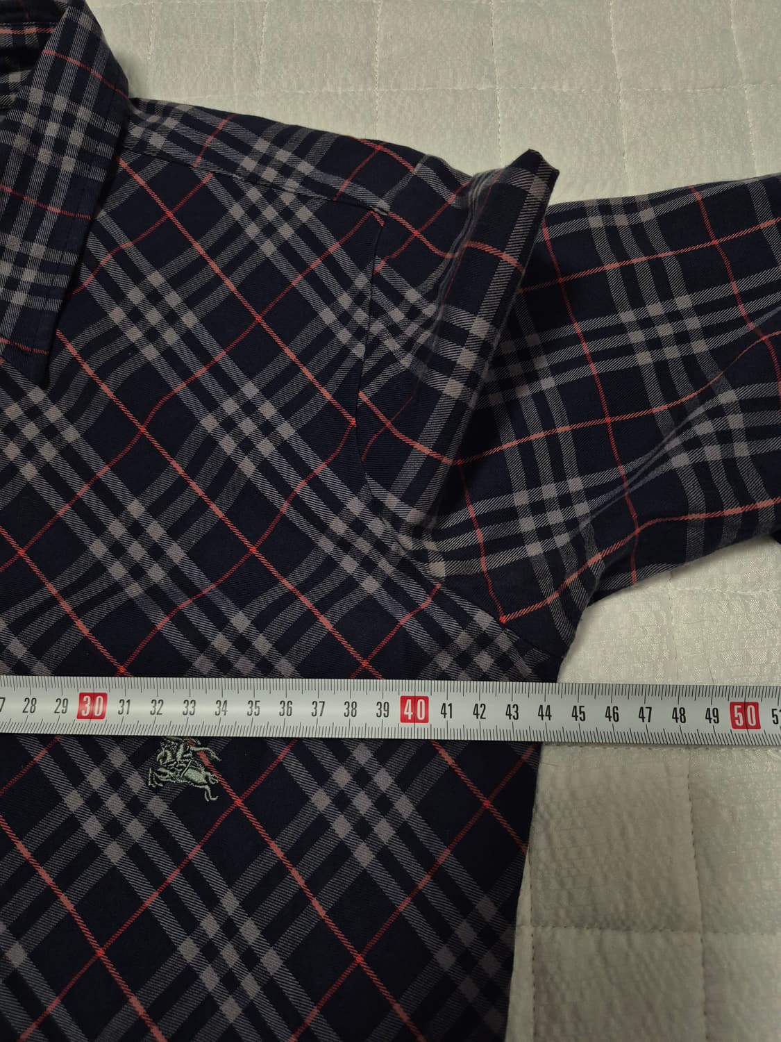 버버리 런던 네이비 노바 체크 코튼 셔츠 여성 95사이즈 상품이미지7