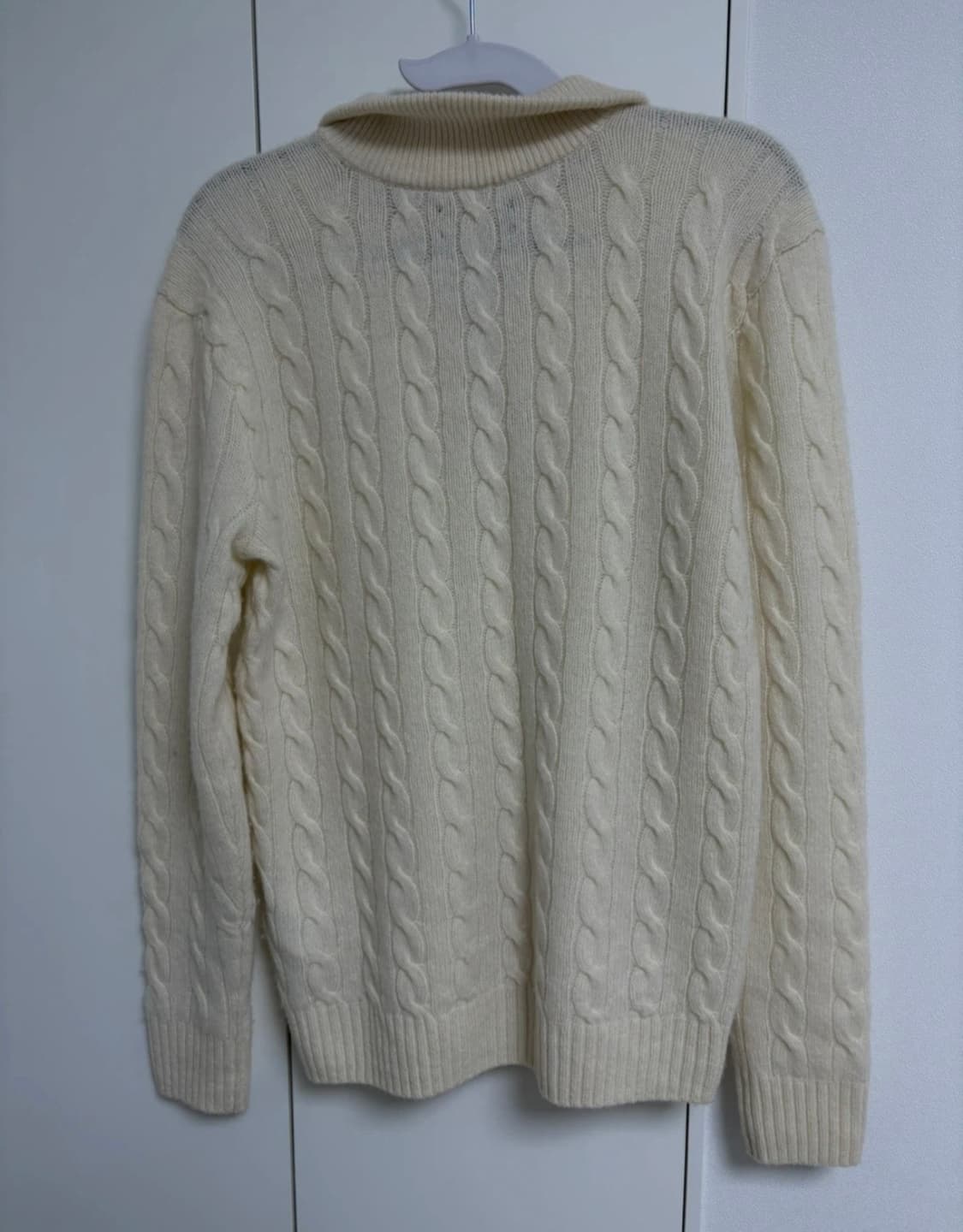 폴로 케이블 울 캐시미어 반집업 니트 상품이미지3