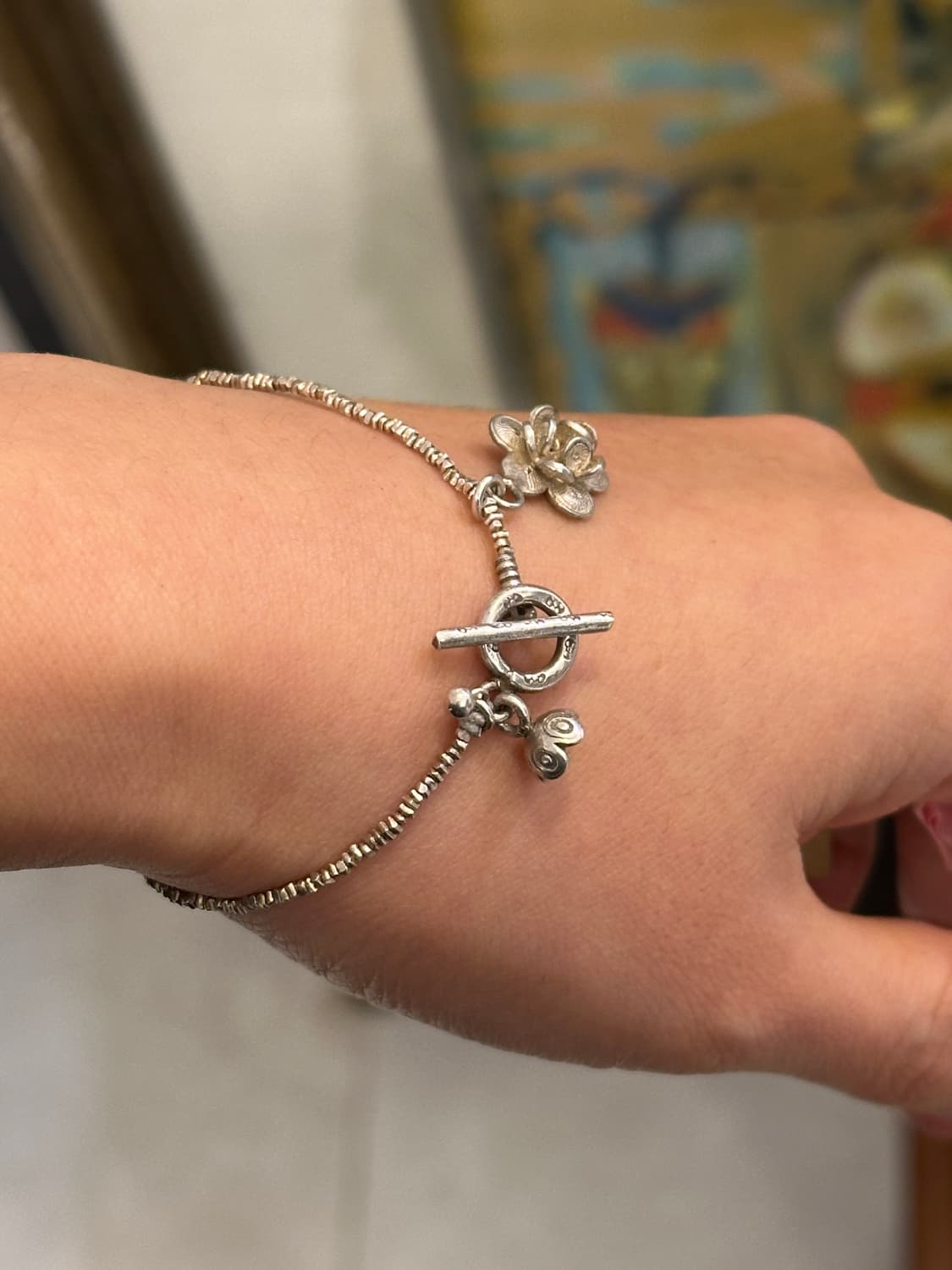 Musta karensilver+vintage charm bracelet 상품이미지7