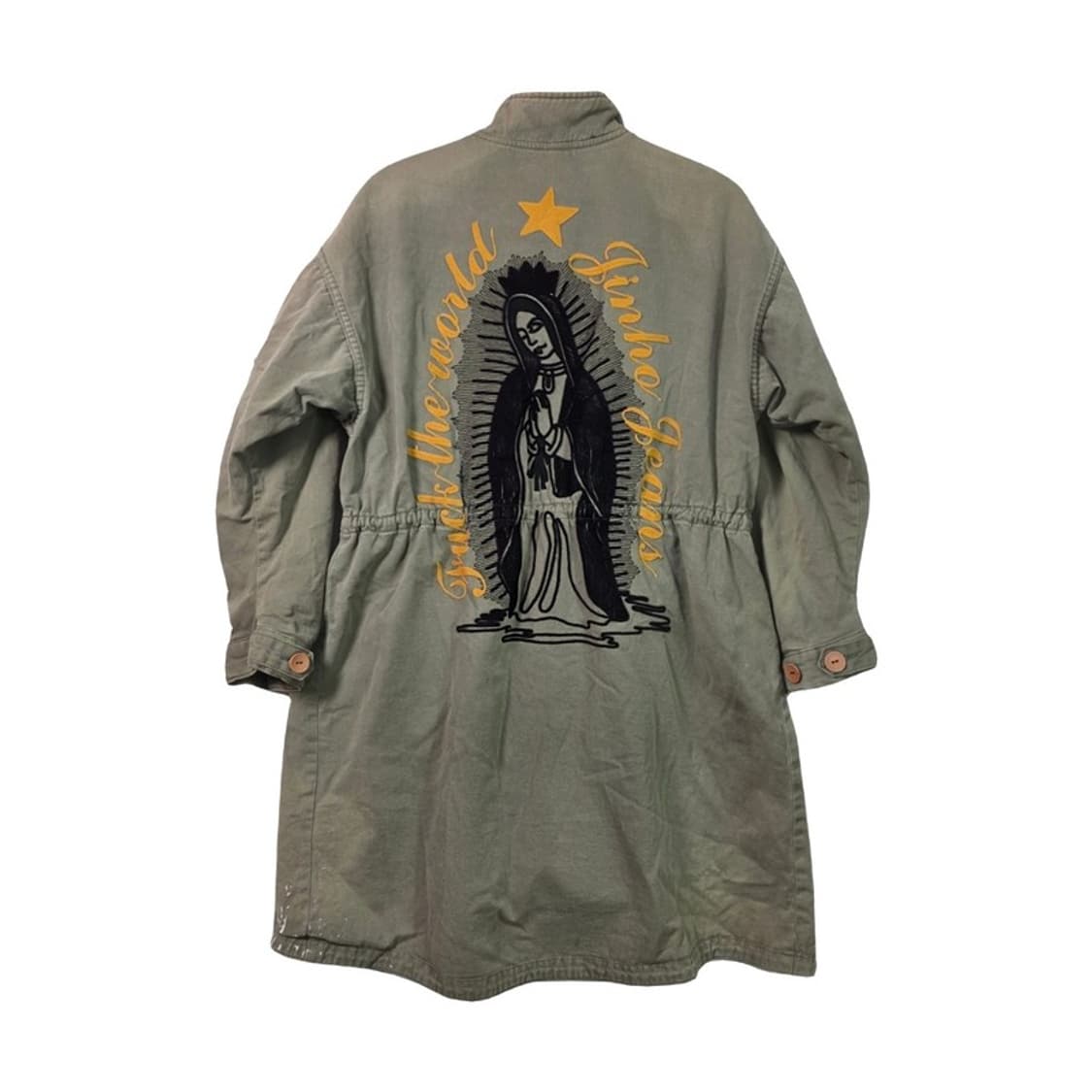 빈티지 마리아 자수 오버핏 피쉬테일 야상 상품이미지2