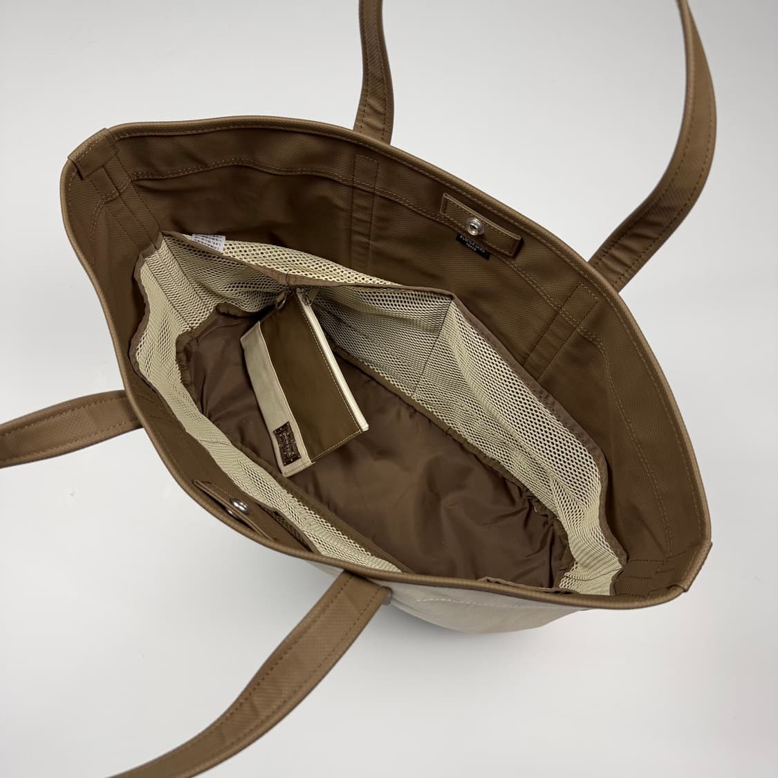 요시다포터 걸 토트백 화이트/브라운 L 상품이미지6