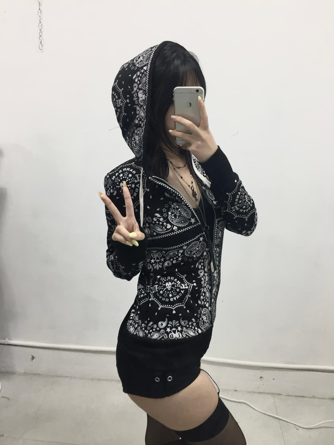 [LIZ LISA DOLL] 리즈리사돌 스컬 페이즐리 패턴 후드집업 상품이미지2