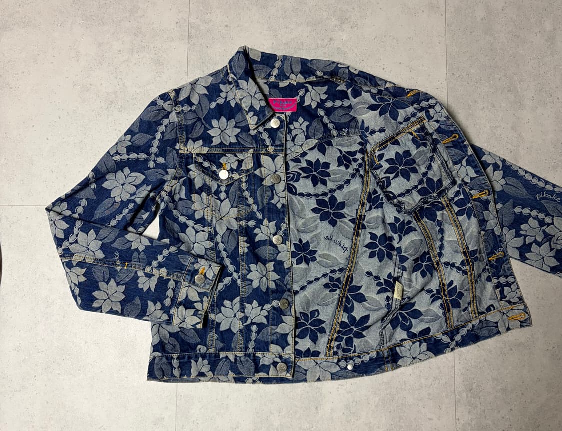 Pikake flower design 데님자켓 상품이미지4