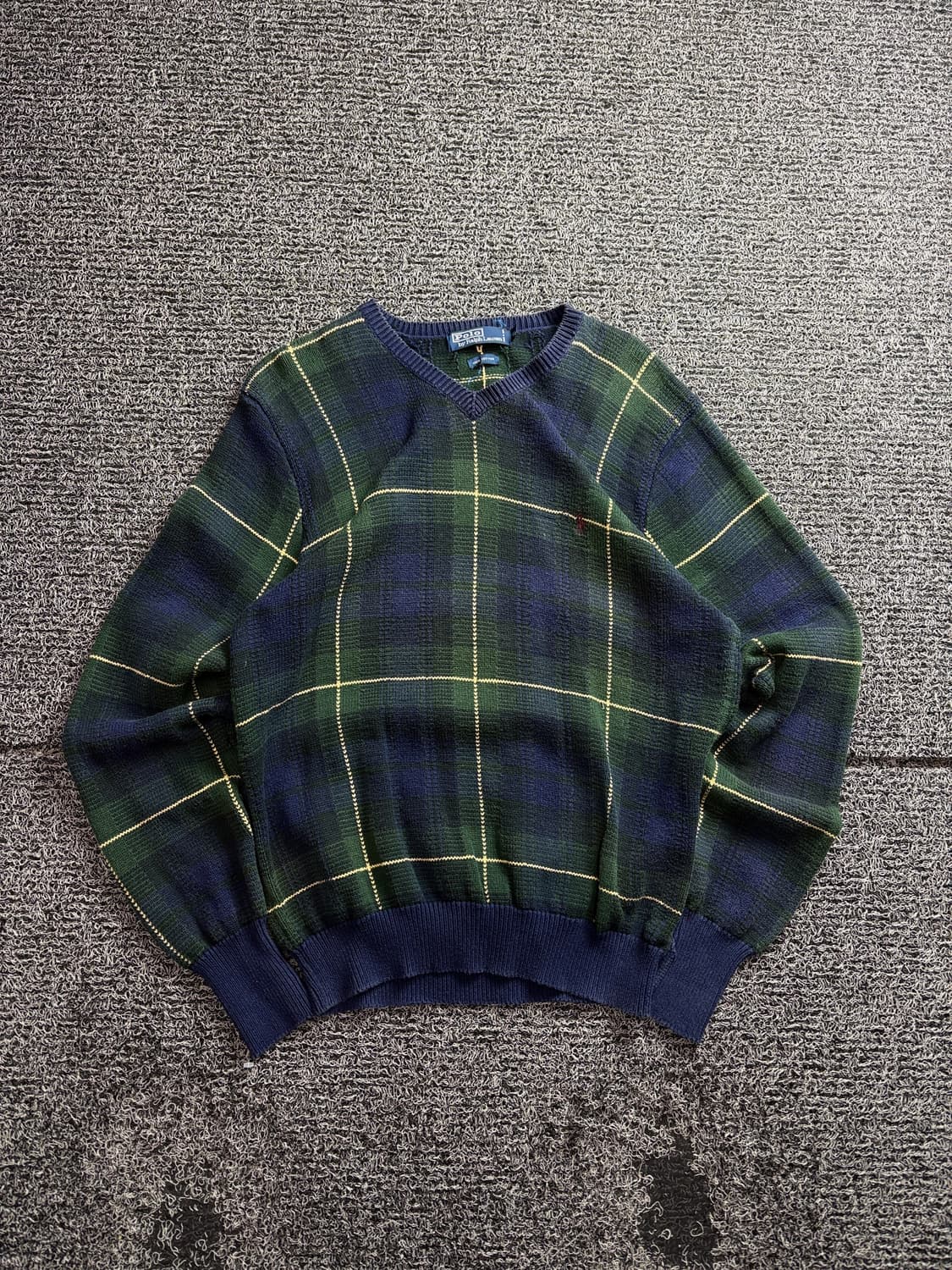 폴로 랄프로렌 포니로고 블랙 와치 체크 스웨터 2977 상품이미지2