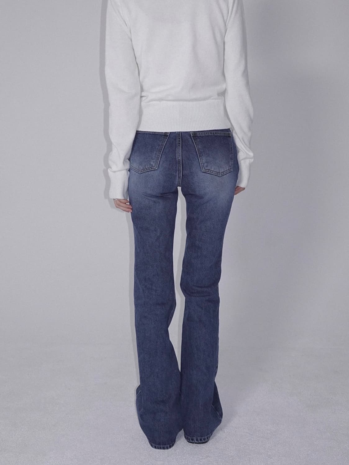 (새상품) 페일제이드 파인체리 미드라이즈 부츠컷 데님 진 베이직 블루 청 상품이미지5