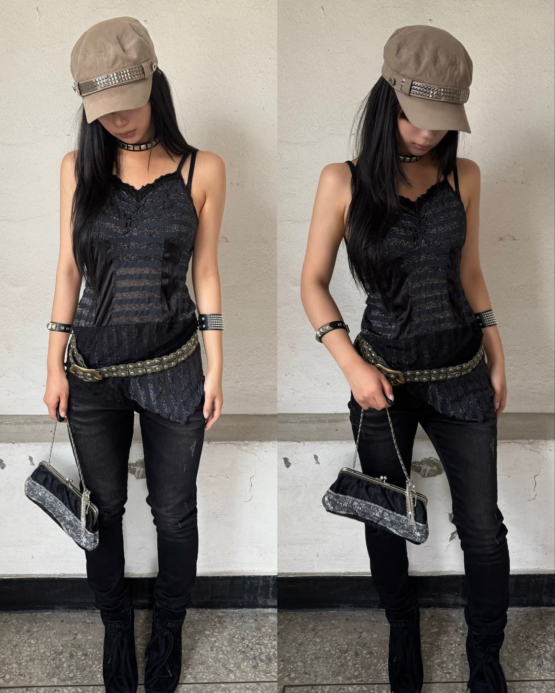 Stripe frill sleeveless 상품이미지4