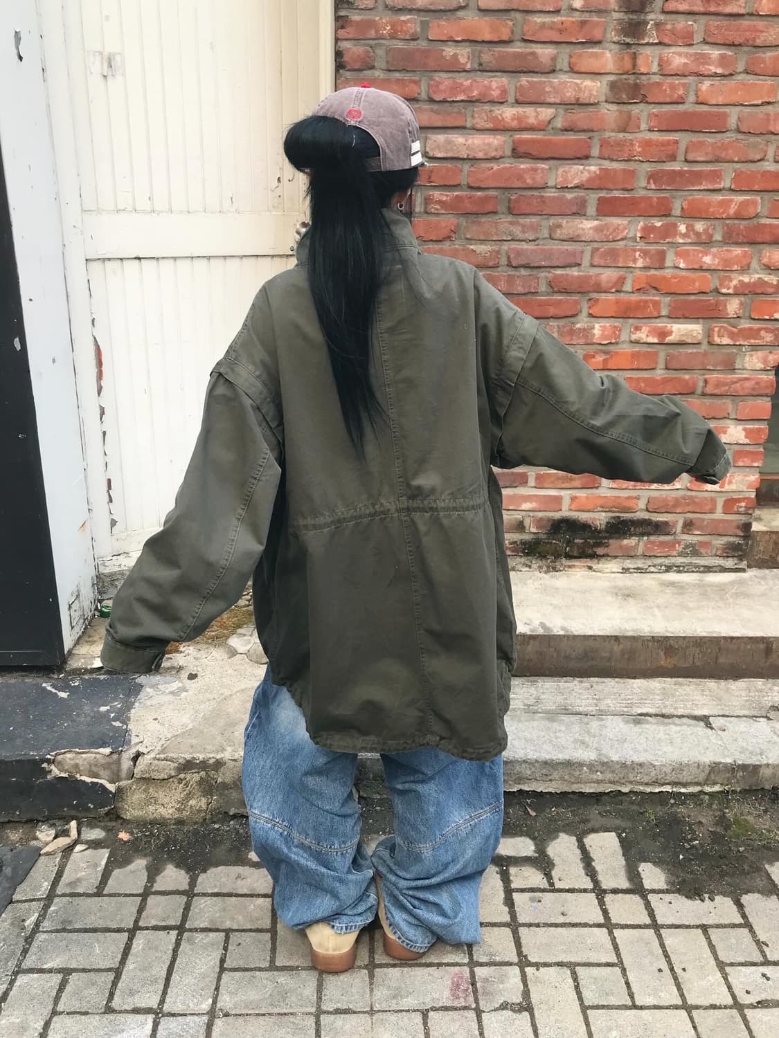 Military High Neck Khaki Jacket 상품이미지3