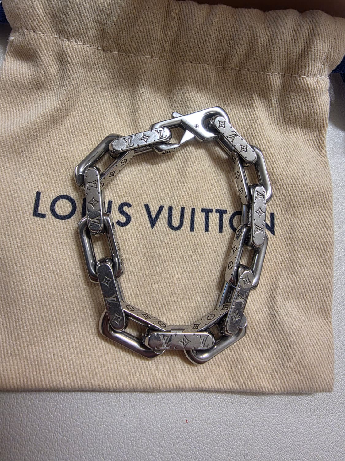 [풀구성] 루이비통 버질아블로 체인 팔찌 M사이즈 상품이미지3