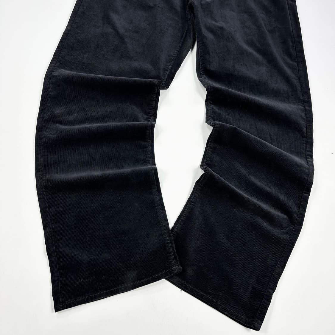 30 커클랜드 빅사이즈 와이드핏 코듀로이 팬츠 블랙 상품이미지4