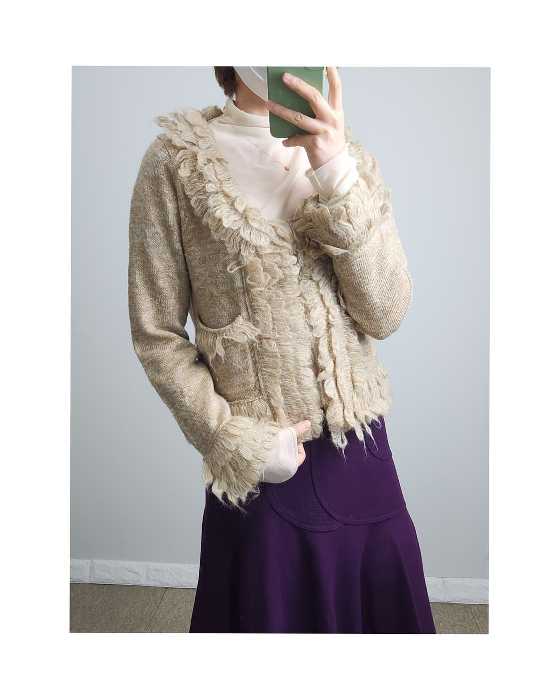 헤어리 가디건 상품이미지1