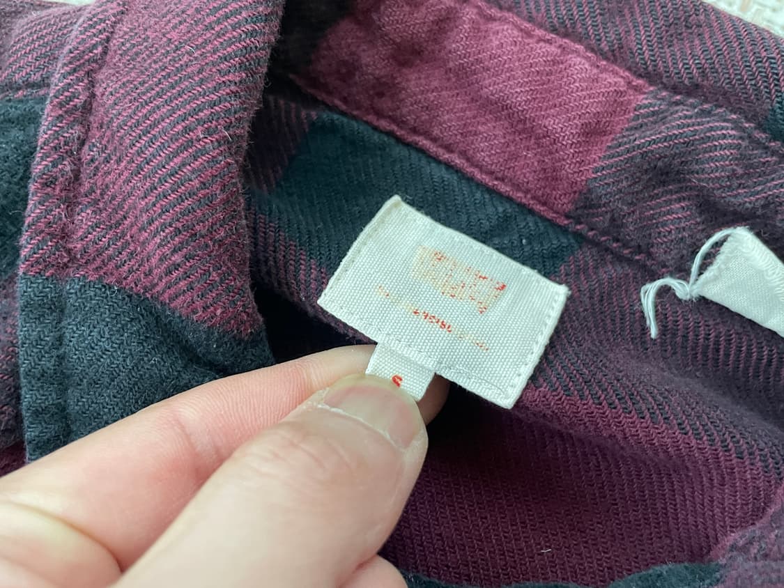 리바이스 버건디 체크 웨스턴 셔츠  J03844 상품이미지4