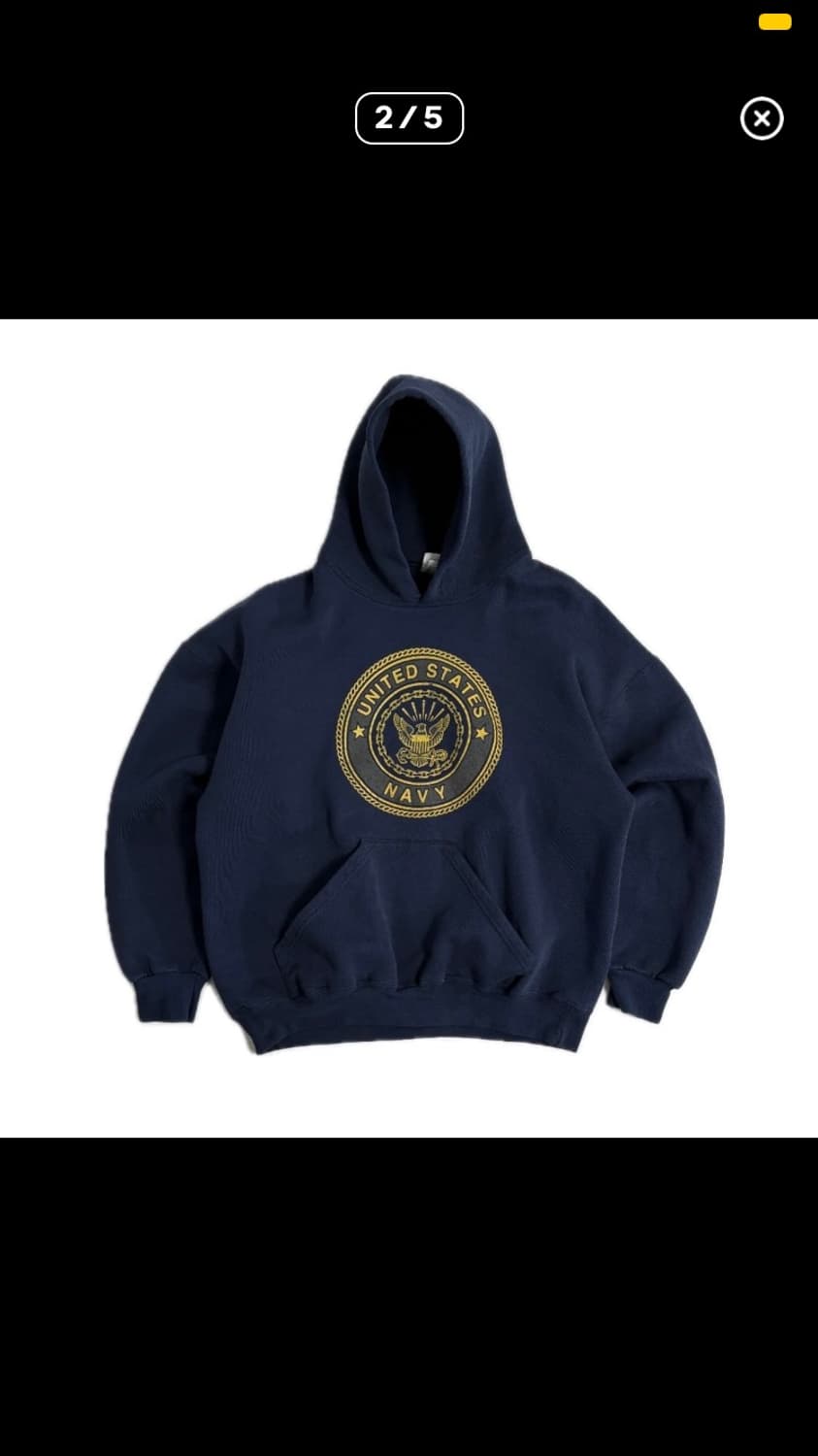 🇺🇸90s Navy Military 후드 상품이미지2