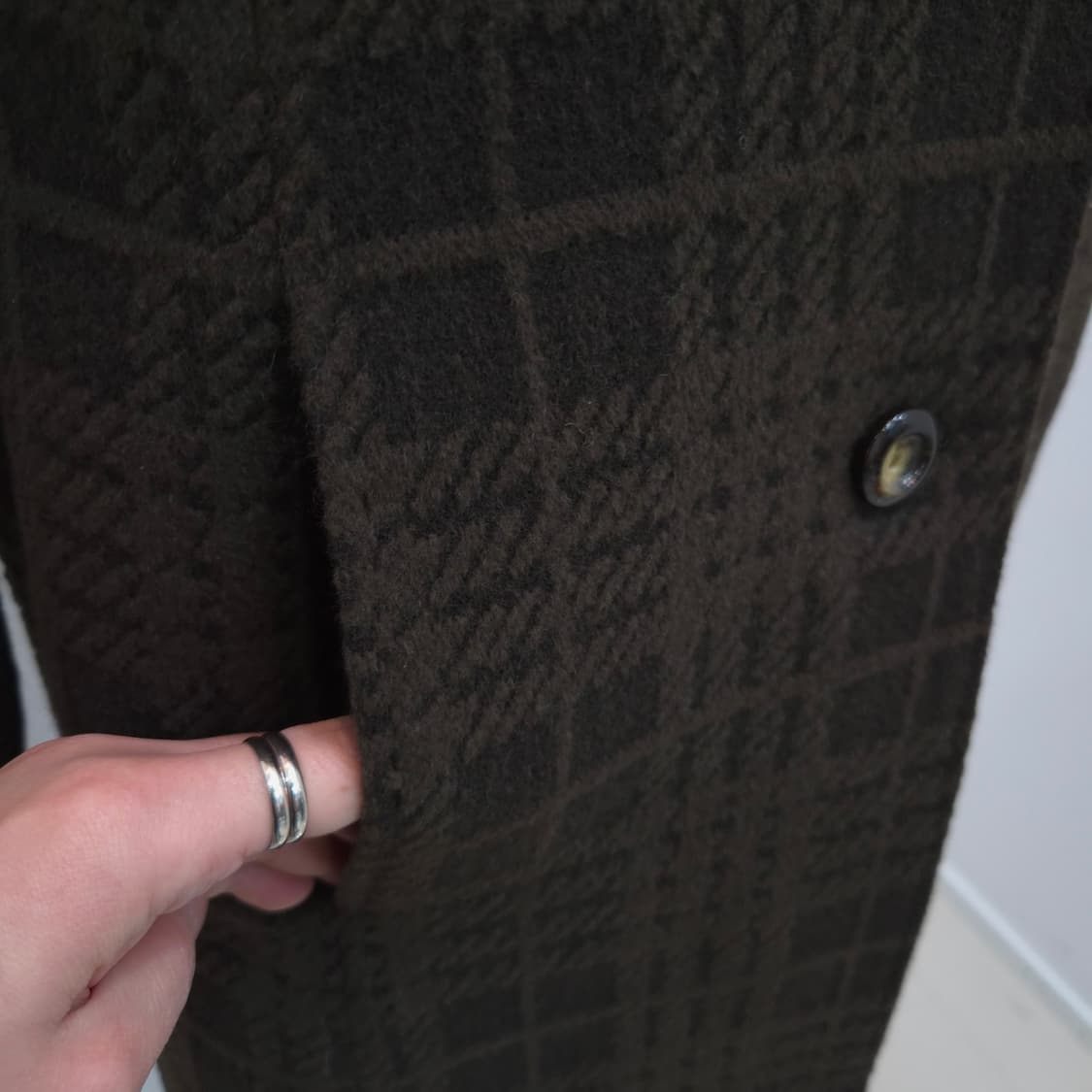 Addenda by RENOWN 울 100% 체크 하프코트 상품이미지6