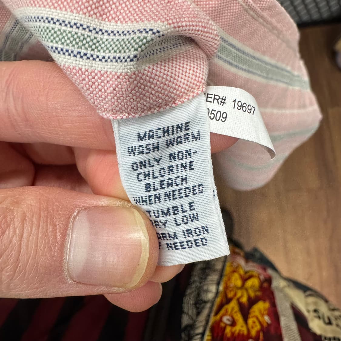 폴로 랄프로렌 스트라이프 긴팔 셔츠 네이비 포니 로고 포인트 핑크 상품이미지6