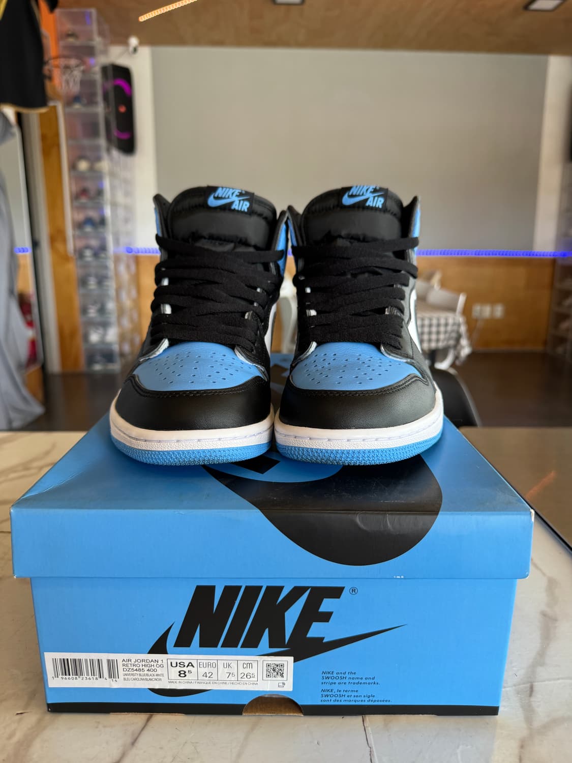 조던1 레트로 하이 OG 유니버시티 블루(2023) 265 팝니다 상품이미지2