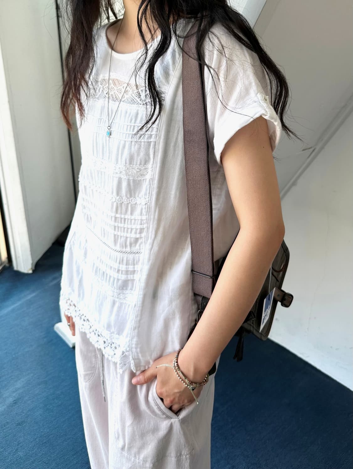Natural cotton vintage pattern P/O shirt 상품이미지9