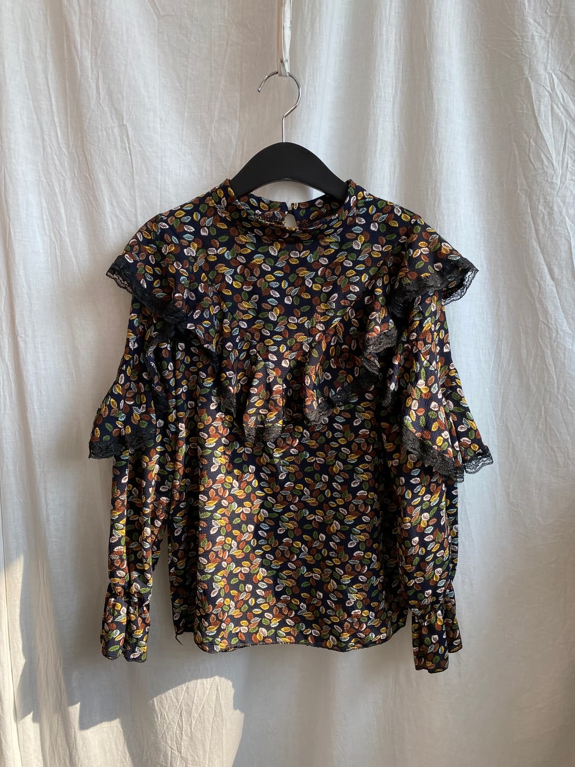 패턴 디테일 블라우스(M) 상품이미지3