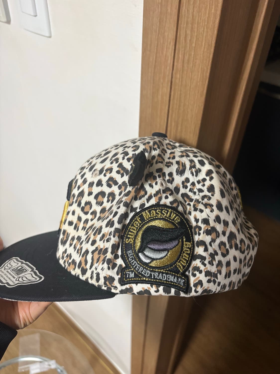 햇츠온 SMB 호피 날개 스냅백 모자 레오파드 멀티 상품이미지2