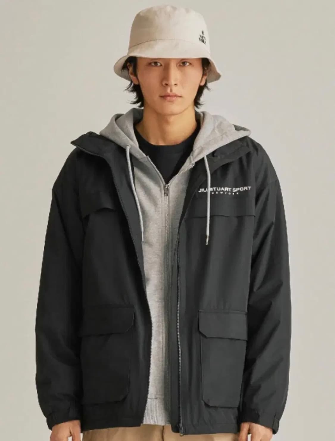 질스튜어트스포츠 - 모던 유틸리티 아웃포켓 유니 후드 자켓 L사이즈 상품이미지1
