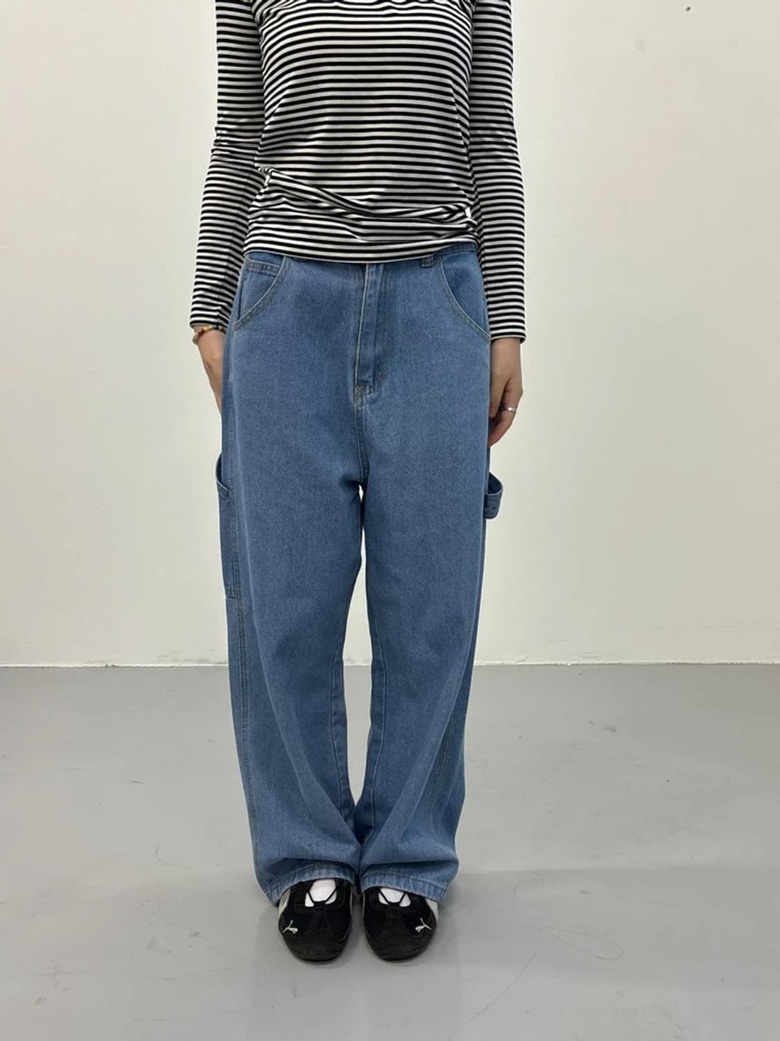 Java Elastic Waist Denim Pants 상품이미지2