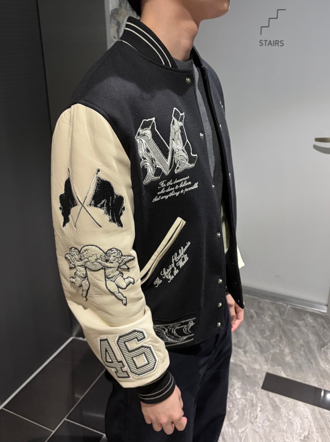 AMIRI Men's MA Angel Varsity Jacket 상품이미지3
