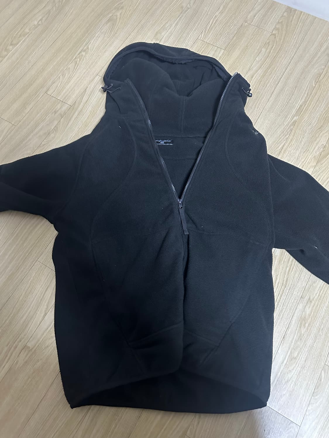 FLEECE HOODIE JACKET_BLACK 상품이미지5