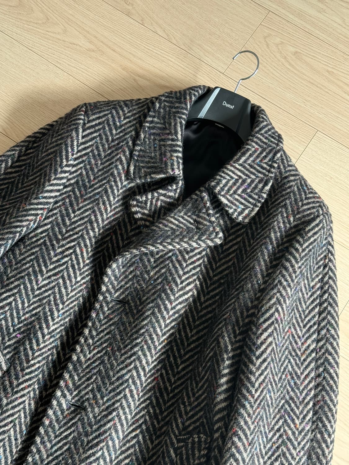 빈티지 헤링본 더블 로브 코트 made in usa 상품이미지2