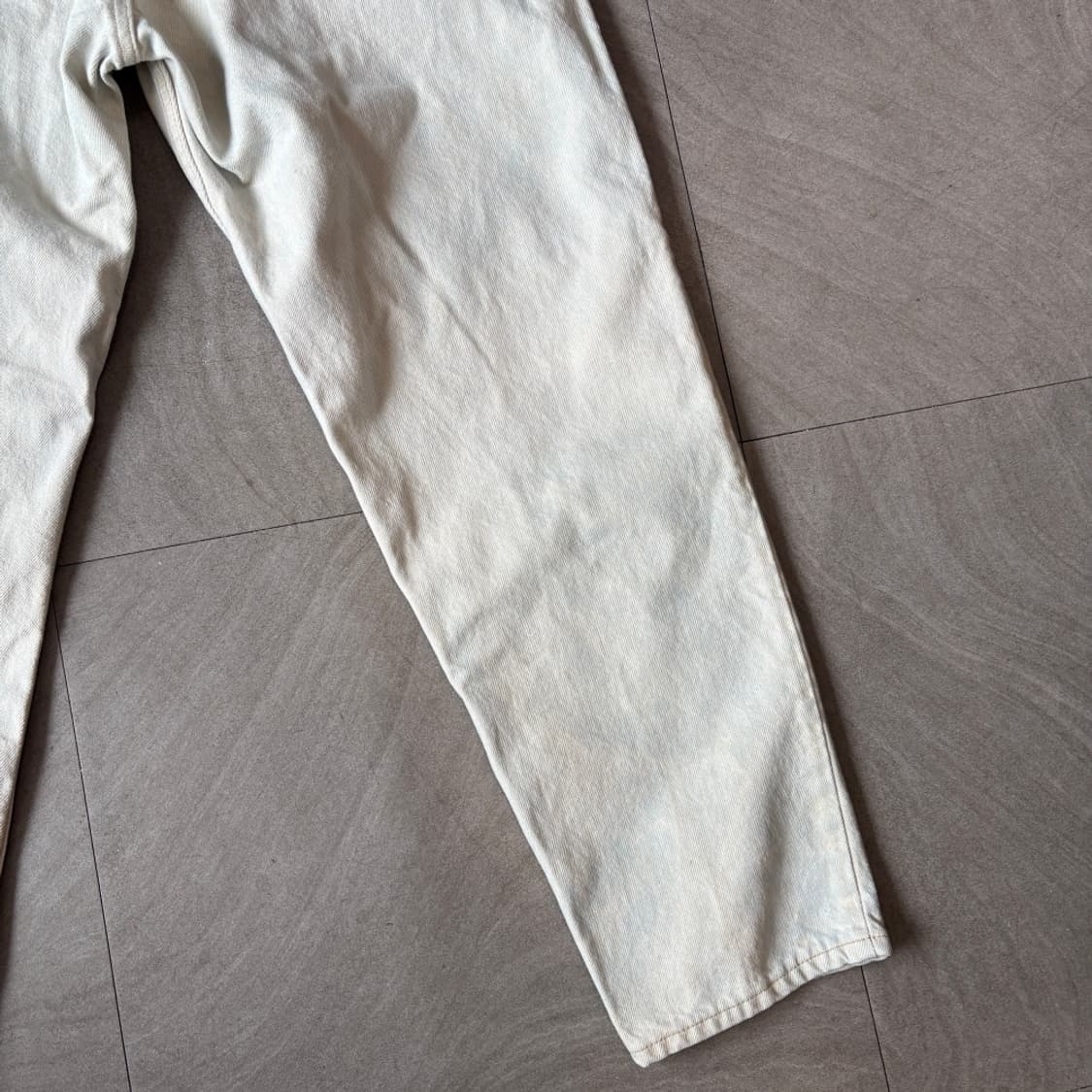 96년 미국 생산 리바이스 550 데님 오렌지탭 아이보리 팬츠 상품이미지9