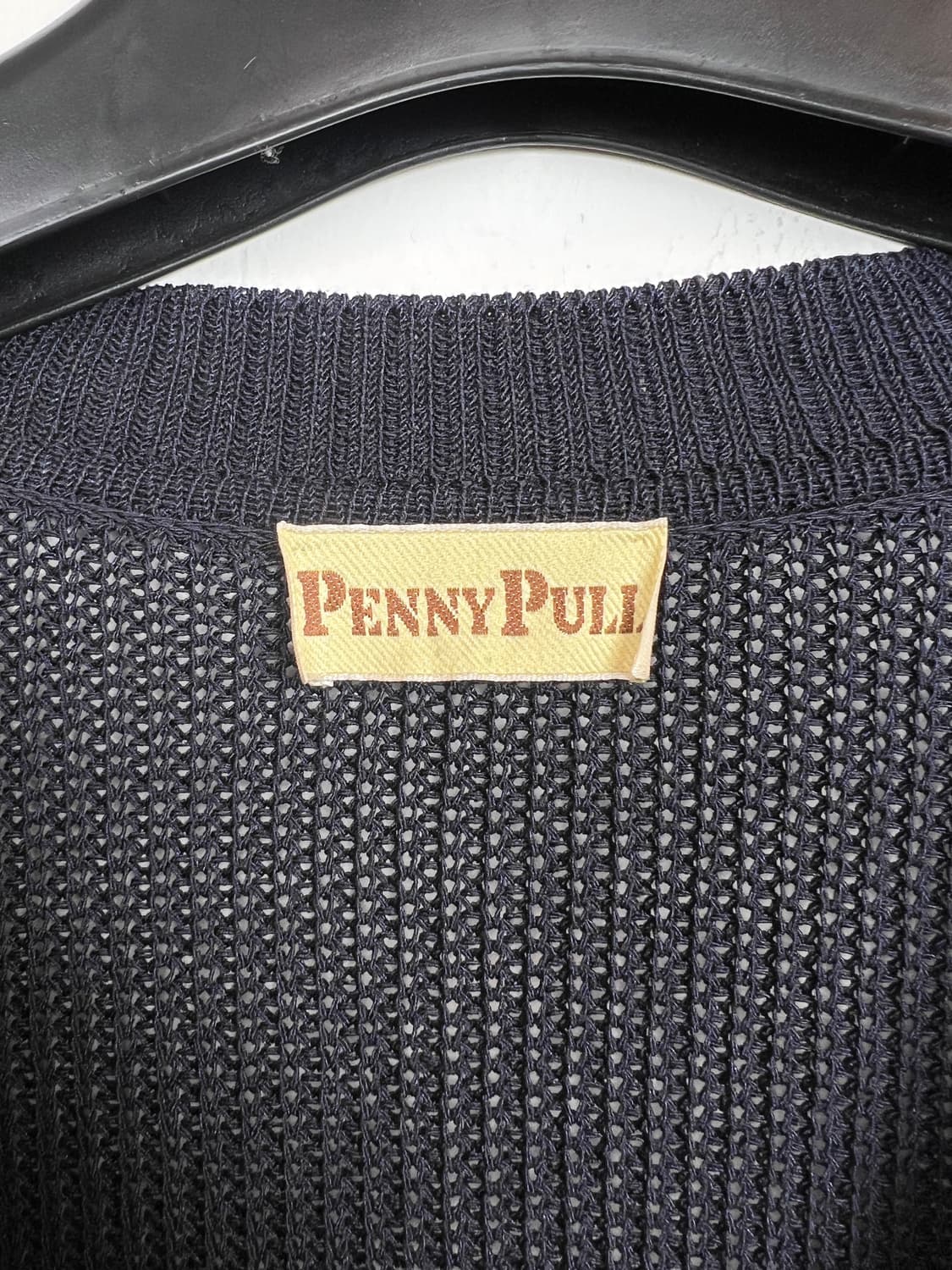 O134 PENNY PULL 네이비 V넥 가디건 L 상품이미지3