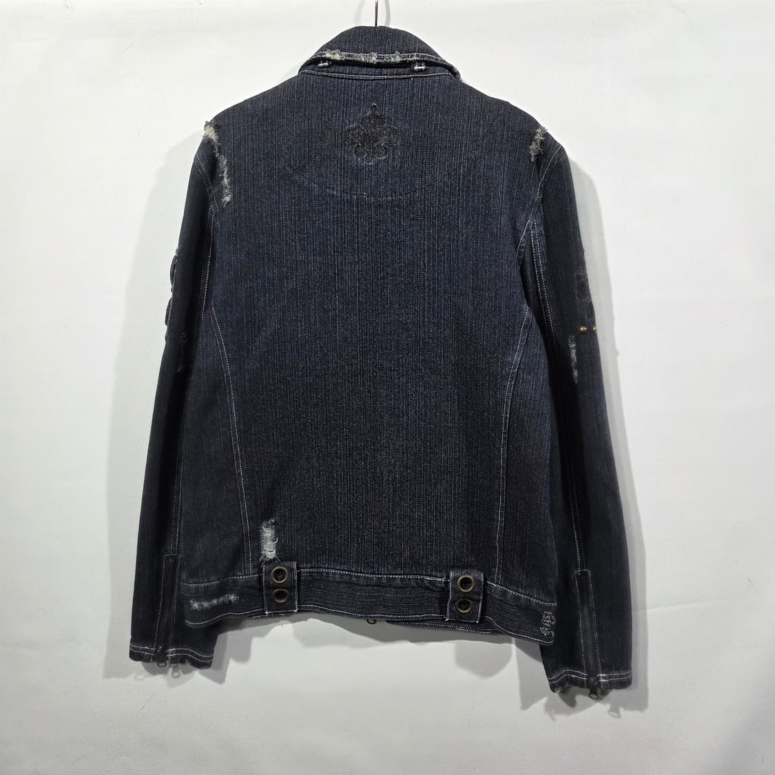 [Acid Jazz Men] 애시드재즈멘 y2k펑크 워싱 데미지 데님자켓 상품이미지2
